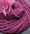 AAA quality Mystic Pink quartz Micro Faceted Rondells 13 inch strand 3 - 3.5mm approx